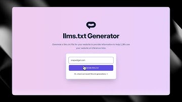 Create a llms.txt for your website with SiteSpeakAI