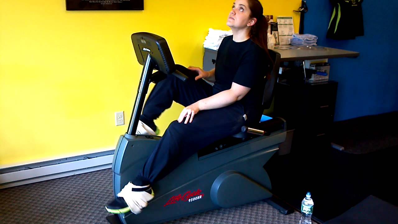 T5 paraplegic stationary bicycling. training YouTube