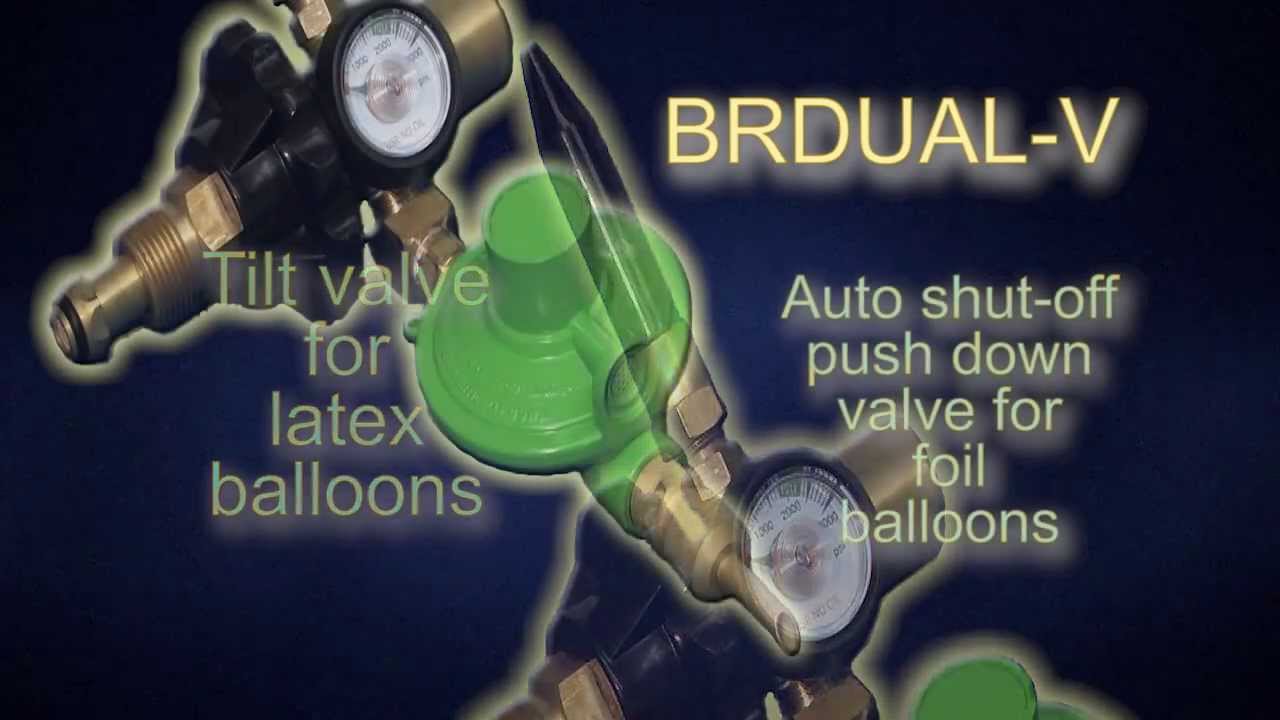 Latex E102HTG Helium Balloon Filler Inflator New - Hand Tight Connection,  Cylinder Content Gauge (Brass Body)