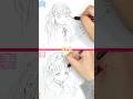 【鬼滅の刃・栗花落カナヲ】15秒•3分•10分　お絵描き好きの妻と美術2夫　描き比べ　#shorts #イラスト #イラストメイキング #夫婦 #描いてみた #描き比べ #鬼滅の刃 #栗花落カナヲ