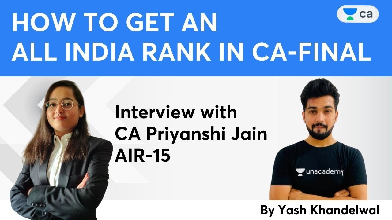 How to Get an All India Rank in CA Final | Interview with CA Priyanshi ...
