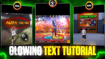 Glowing text tutorial 😄🌪️🌍Like-@nuxoff @bonex4_ff @NDT_FF11 @maniaextra 