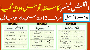 Complete English Tenses Course Explained Through Urdu | Present Continuous Tense | Day 2