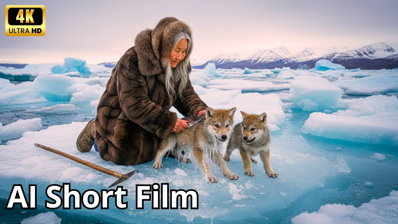 The Winter Rescue 75 Year Old Woman & Two Wolf Pups  Cinematic Short Story EP01