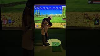 learning to play golf ⛳️ at Activity Oman #golf #kids #oman #kidsactive