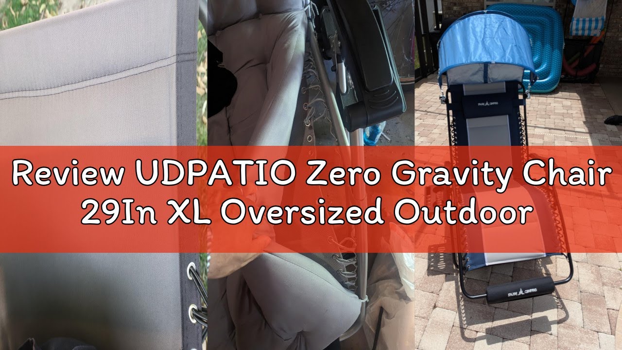 Review UDPATIO Zero Gravity Chair 29In XL Oversized Outdoor Anti Gravity Chairs Patio Lounge Folding