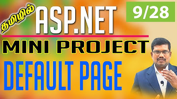 #9 Default Page || ASP.NET Mini Project In Tamil