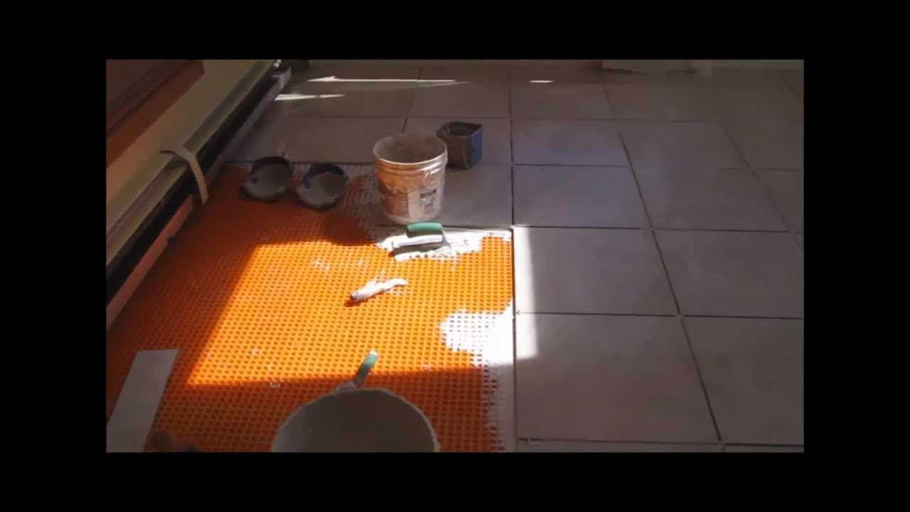 How to install a large format ceramic tile on Shluter Ditra XL YouTube