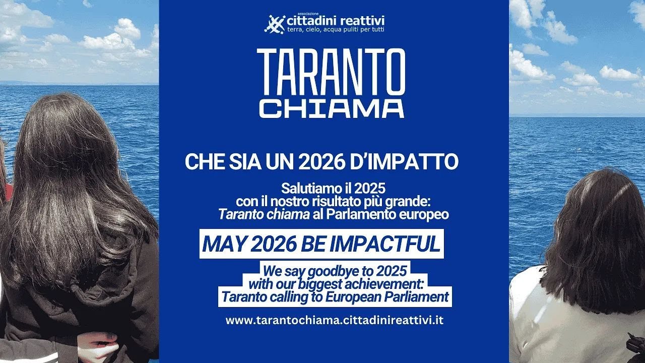 Buon 2026. Salutiamo il 2025 con il nostro maggior impatto: Taranto chiama al Parlamento Europeo