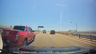 Solid White Lines Mean NO Lane Change - Tonkin Highway Kewdale.