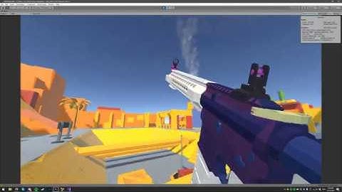 Unity 3D URP FPS - Added muzzle flash + some smoke effects for when the weapon get