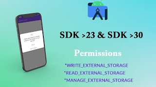 Android studio External storage permission for All Android version(11 and bellow) and all sdk 2022 screenshot 5