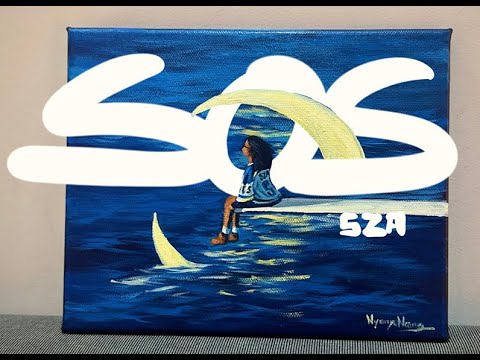 SZA's SOS / Album Cover Art / Acrylic painting ‪@sza