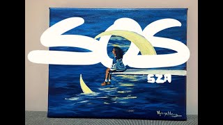 SZA's SOS / Album Cover Art / Acrylic painting @sza @acrylicpainting