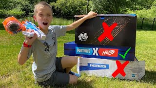 Nerf Battle:  Don't Choose the Wrong Nerf Box (Let's Make A Deal)