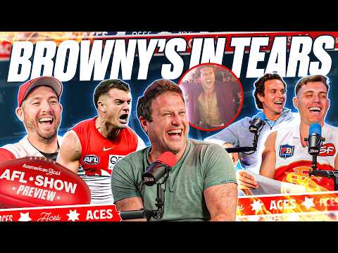 BROWNY’S IN TEARS! Daisy Meets Gerard Whateley + AFL Finals Week 2 | Aces AFL Preview