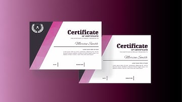Free Certificate Design Make a Neon Pink Polygon Style Certificate for Free Using VP InfoART