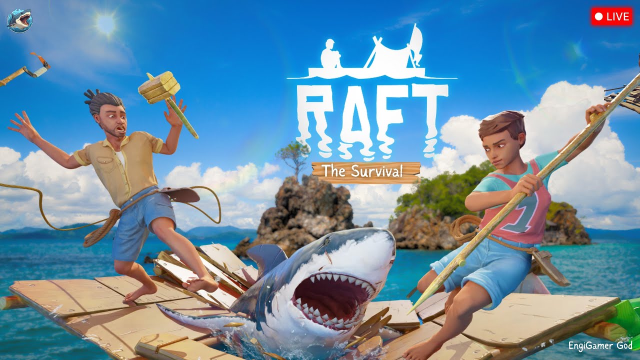 Chill Raft Day 2 - Survival mode on in Raft|Chill Stream |Road to 500 sub ...