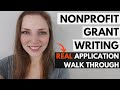 Grant Writing for Nonprofits: REAL Application Walk-Through (Dreyfus Foundation)