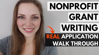 Grant Writing for Nonprofits: REAL Application WalkThrough (Dreyfus Foundation)