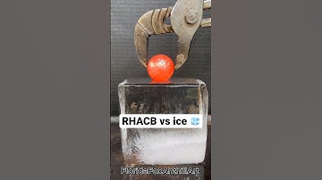 RHACB vs ice 🧊#RHACB #experiment #satisfying #ice #RedHot #asmr