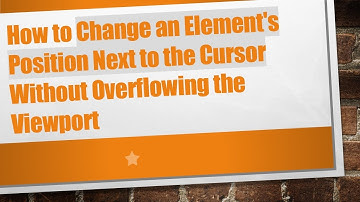 How to Change an Element