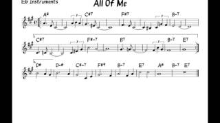 All of me - Play along - Eb version