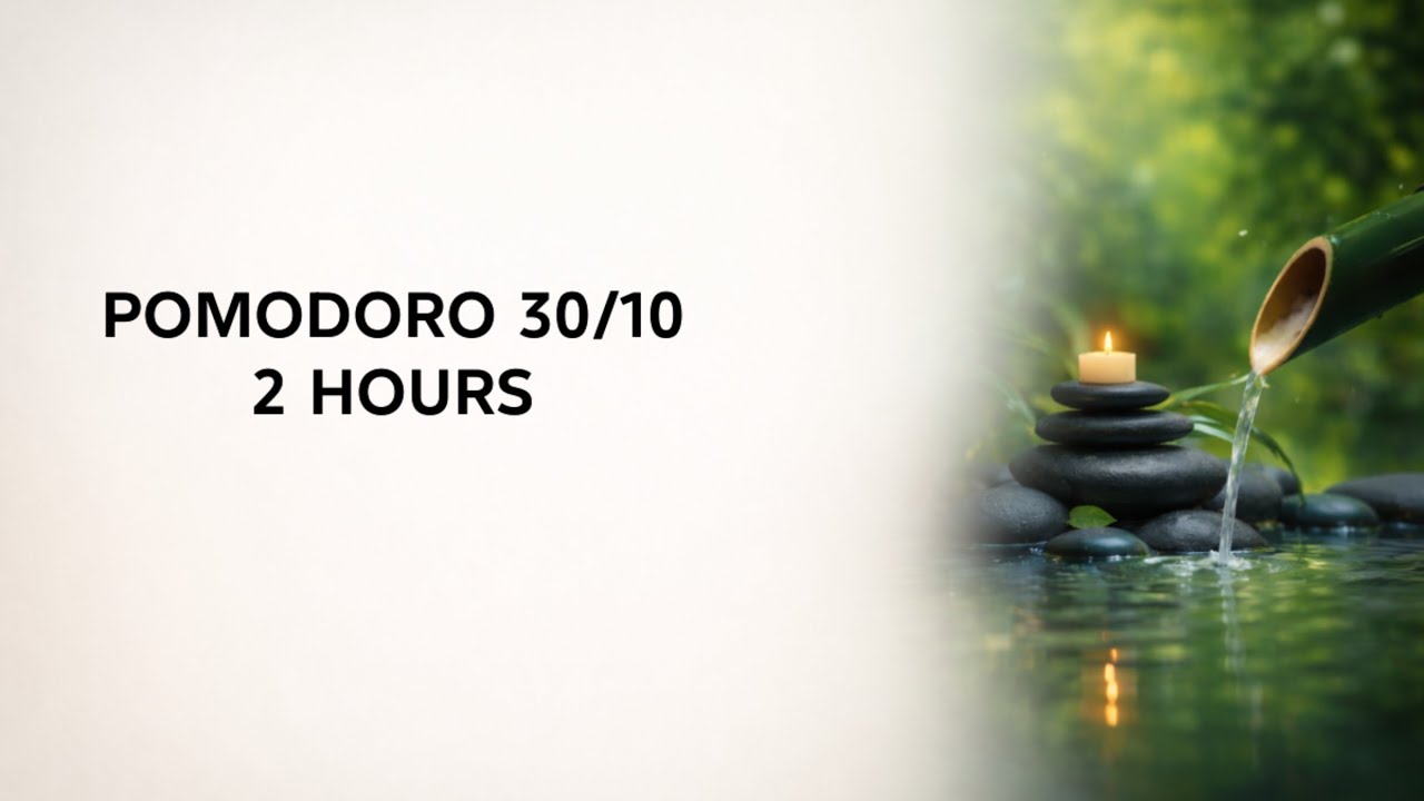 Pomodoro 30/10 – 2 Hours | Calm Zen Focus Timer - YouTube