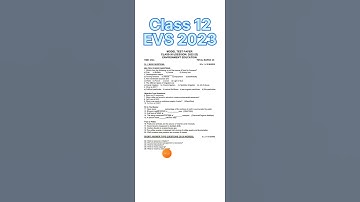 Class 12 EVS Pre board Question paper 2023 Pseb | Evs question paper class 12 2023 Pseb |