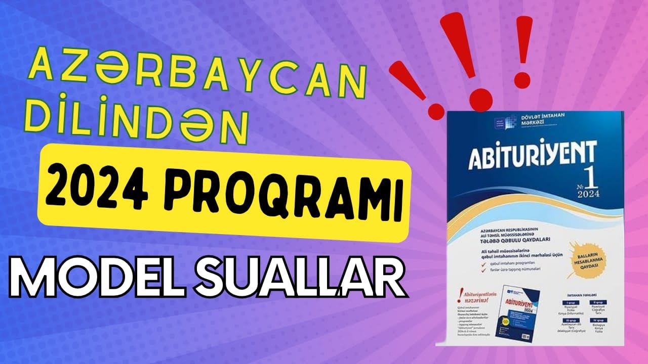 DİM  qəbul model sualları 2024 (Azərbaycan dili)