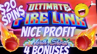 🔥 4 BONUSES 🔥 ULTIMATE FIRE LINK NORTH SHORE SLOT MACHINE LIVE PLAY HIGH LIMIT IN LAS VEGAS CASINO
