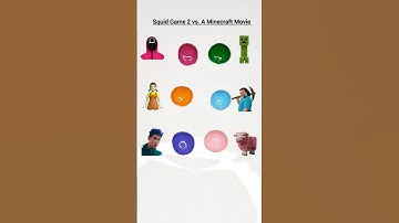 Squid Game 2 vs A Minecraft Movie Color Mixing #squidgame2 #aminecraftmovie #colormixing #satisfying