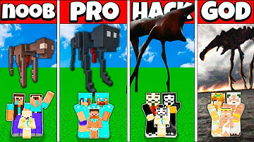 Minecraft Battle FAMILY DAY 18 SCP BUILD HOUSE CHALLENGE NOOB vs PRO vs HACKER vs GOD Animation