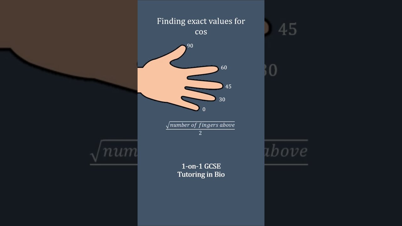 How To Easily Remember Exact Trig Values With A Simple Hand Trick 