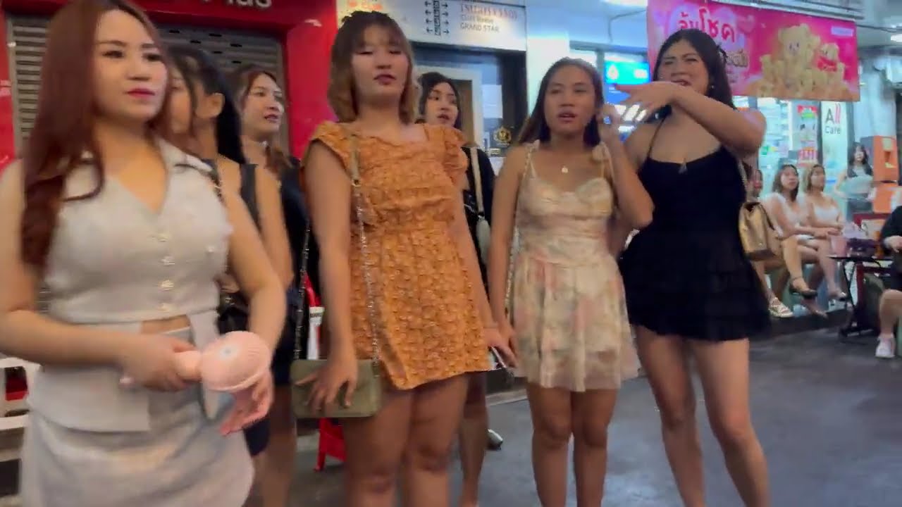 Thailand Bangkok nightlife street scenes. Patpong market