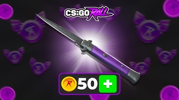 50 COINS TO A STILETTO KNIFE ON CSGOROLL!