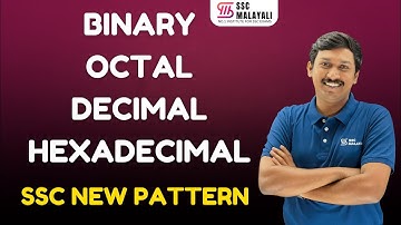 BINARY, OCTAL, DECIMAL, HEXADECIMAL CONVERSION | SSC NEW PATTERN QUESTIONS  #sscmalayali #ssccgl2025
