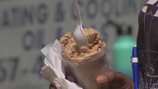 South Philly residents find ways to beat the summer-like heat, starting with water ice