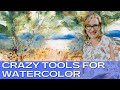 Add more life to your watercolor paintings with a few crazy tools! Watercolor with Angela Fehr