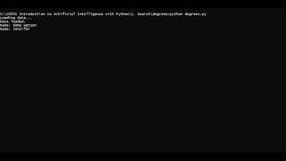 Project 0a: Degrees..... Harvard's CS50X Introduction to Artificial Intelligence with Python