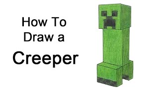 How to Draw Creeper from Minecraft Easy 