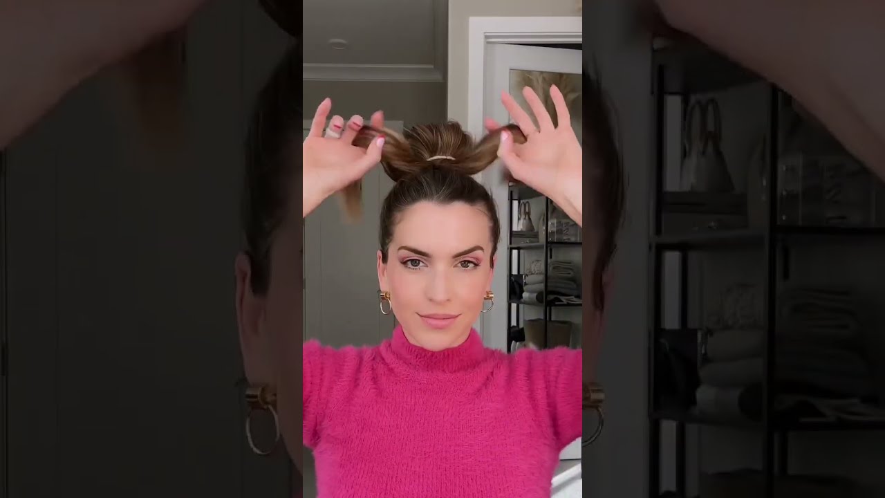 EASY MESSY BUN HACK VALENTINE S DAY HAIRSTYLES