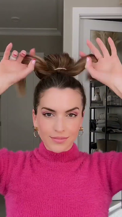 EASY MESSY BUN HACK | VALENTINE’S DAY HAIRSTYLES