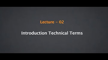 Introduction Technical terms #swayamprabha #CH37SP
