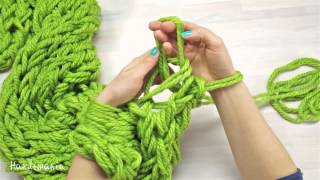 Arm Knit An Infinity Scarf In 30 Minutes