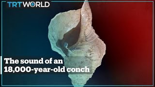 The sound of an 18,000-year-old conch, the oldest shell instrument