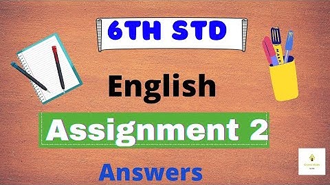 6th std |English |Assignment 2| answers| TN @Cravestudytamil