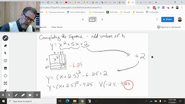 Alg2: V2: Completing the Square, Odd values of "b"