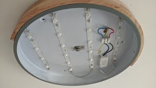 Installation of LED ceiling light.Установка светодиодного  потолочного  светильника.