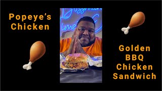 Popeyes Golden BBQ Chicken Sandwich Review and Strawberry Cheesecake